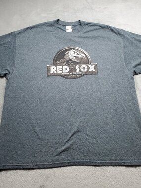 Jurassic at The Park Salem Red Sox MiLB Event T-Shirt Gray Gildan Men Sz 2XL